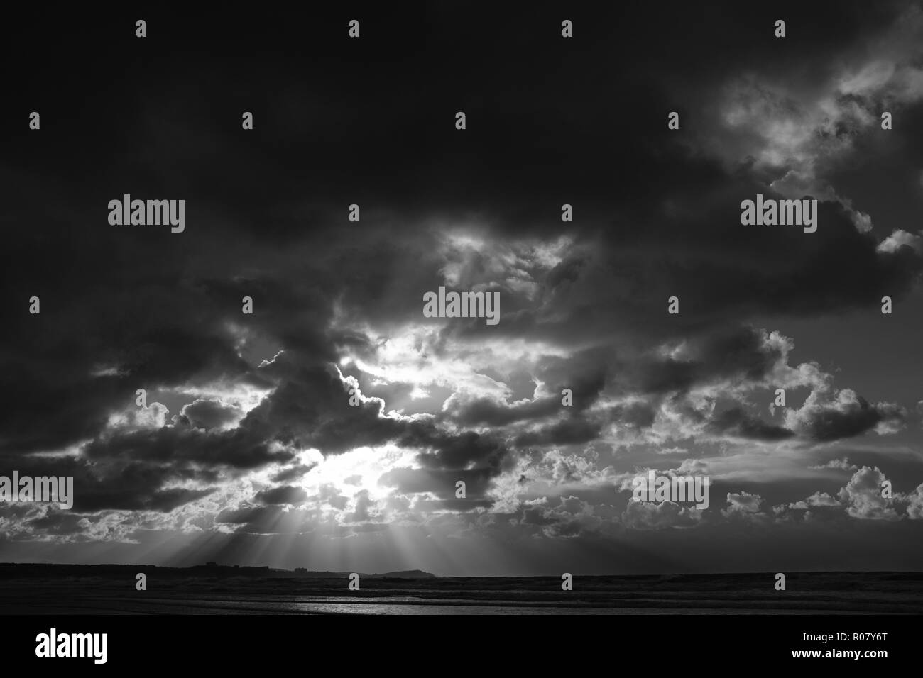 Sky sun clouds shapes Black and White Stock Photos & Images - Alamy