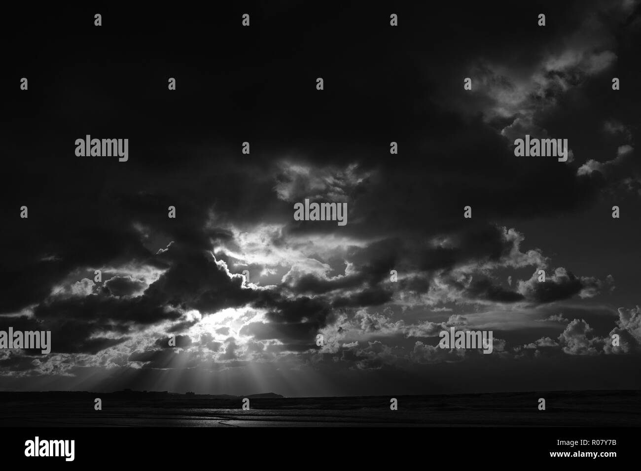 Sky sun clouds shapes Black and White Stock Photos & Images - Alamy