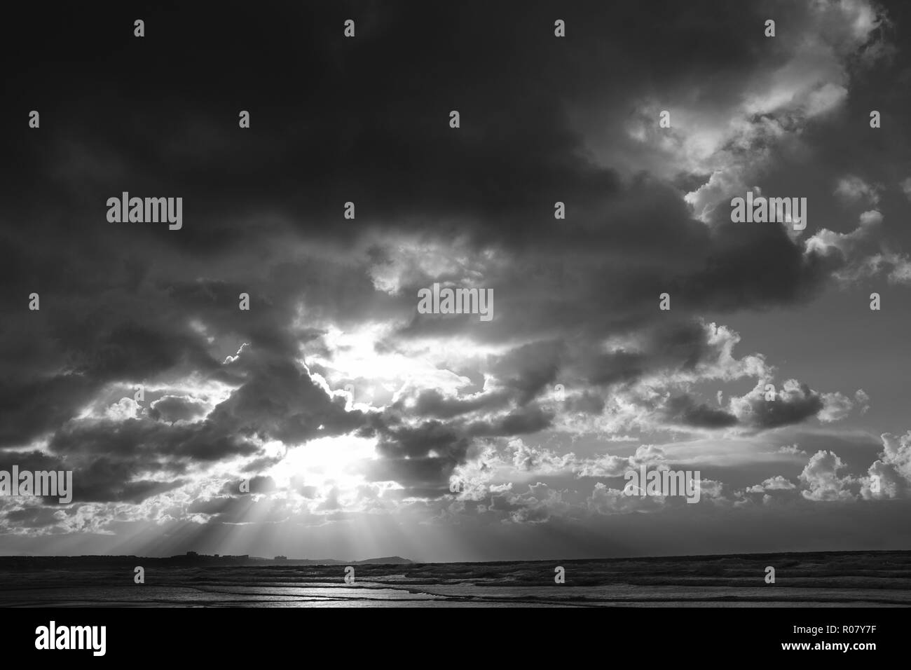 Sky sun clouds shapes Black and White Stock Photos & Images - Alamy