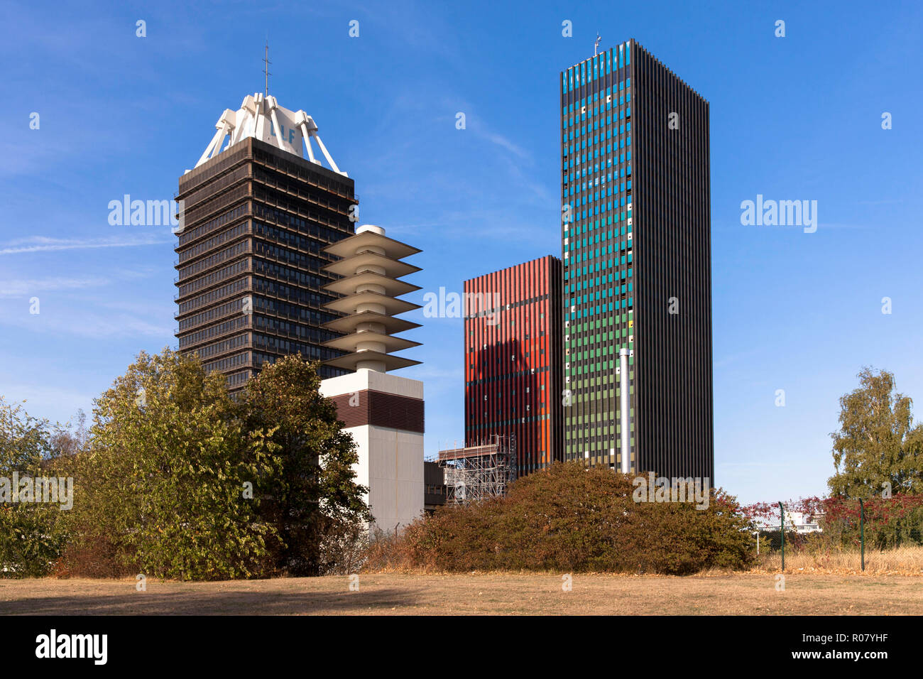 high-rise building of the Deutschlandfunk (German public broadcasting radio  station), right behind is the building of the Deutsche Welle (public inter  Stock Photo - Alamy