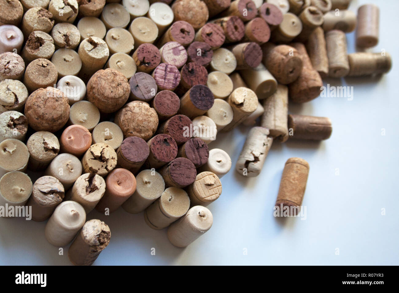 Wine corks palette abstract background Stock Photo