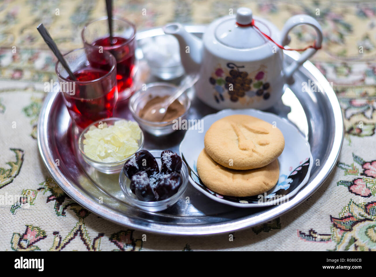 KASHAN, IRAN - AUGUST 27, 2016: traditional teahouse Khan Stock Photo