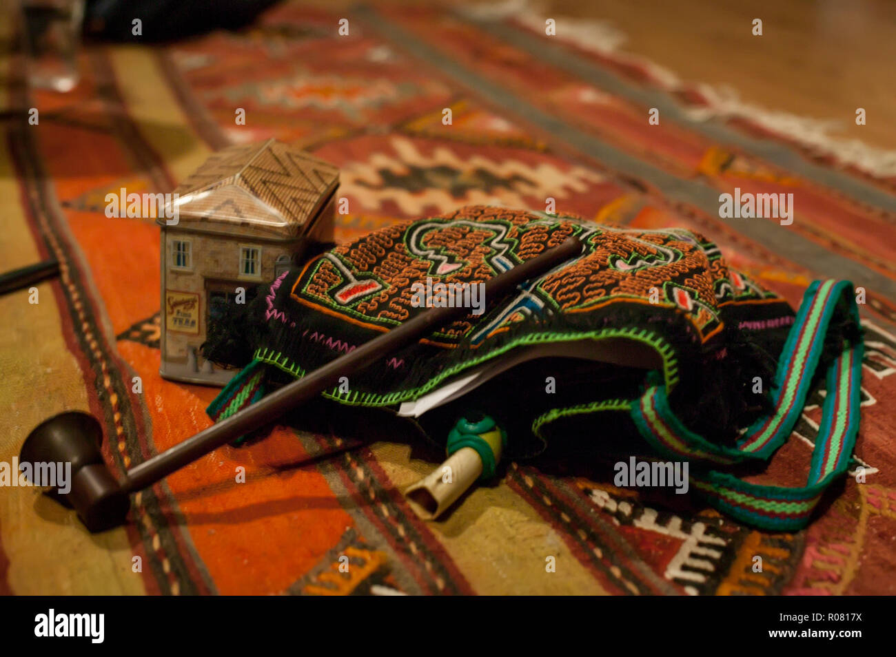 Typical objects used by the shaman for his rituals Stock Photo - Alamy
