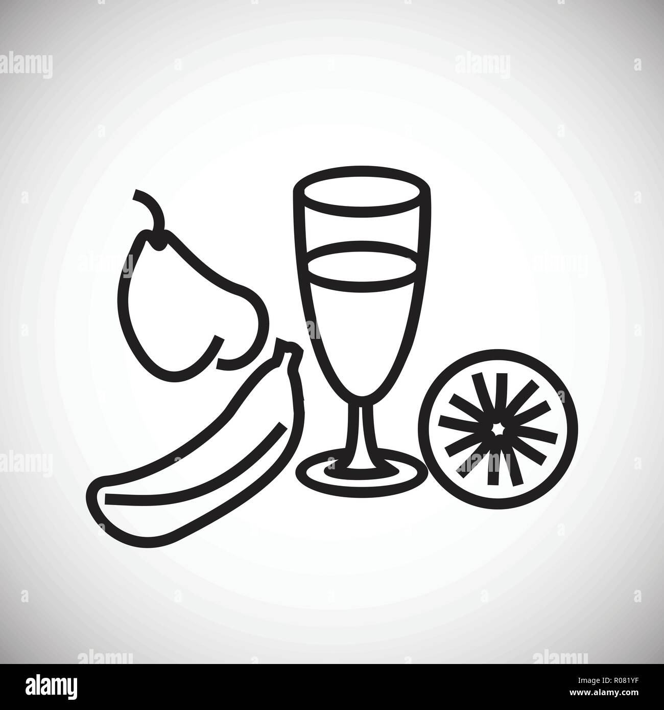 Healthy food thin line on white background Stock Vector Image & Art - Alamy