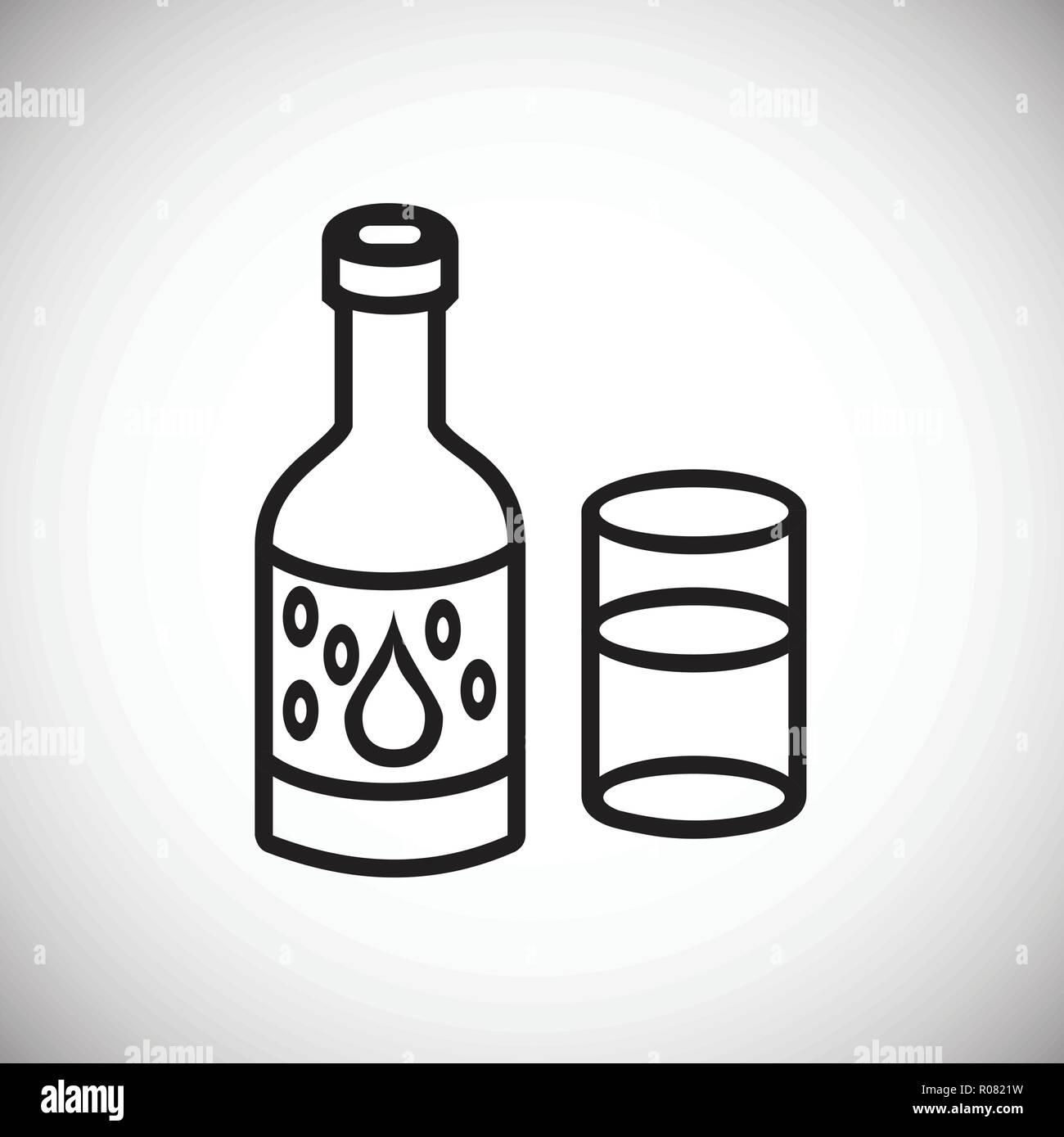 Mineral water thin line on white background Stock Vector Image & Art ...