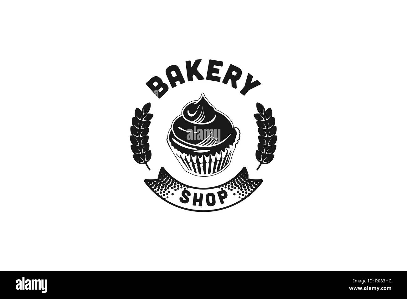 Cupcake Vintage Bakery Shop Logo Designs Inspiration Vector Illustration Stock Vector Image Art Alamy