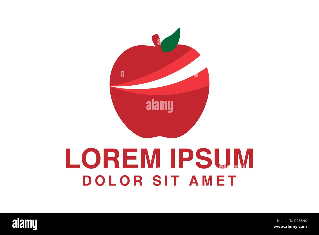 Red Apple Logo Designs Inspiration, Vector Illustration Stock Vector