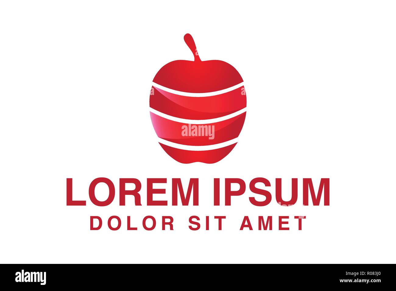 Red Apple Logo Designs Inspiration, Vector Illustration Stock Vector