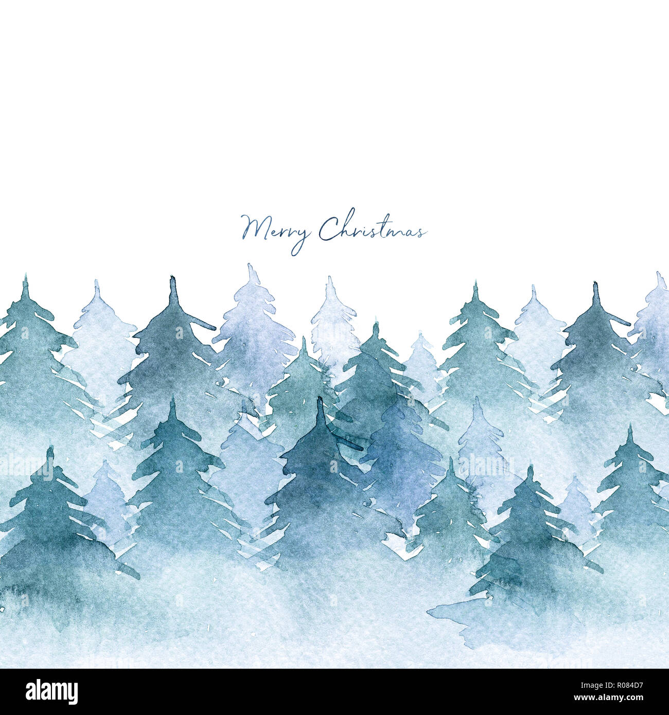 Background Painted With Watercolor Hand Drawn Landscape Of Foggy Blue Forest For Christmas And Winter Design Stock Photo Alamy Background Painted With Watercolor Hand Drawn Landscape Of Foggy Blue Forest For Christmas And Winter Design Stock Photo Alamy