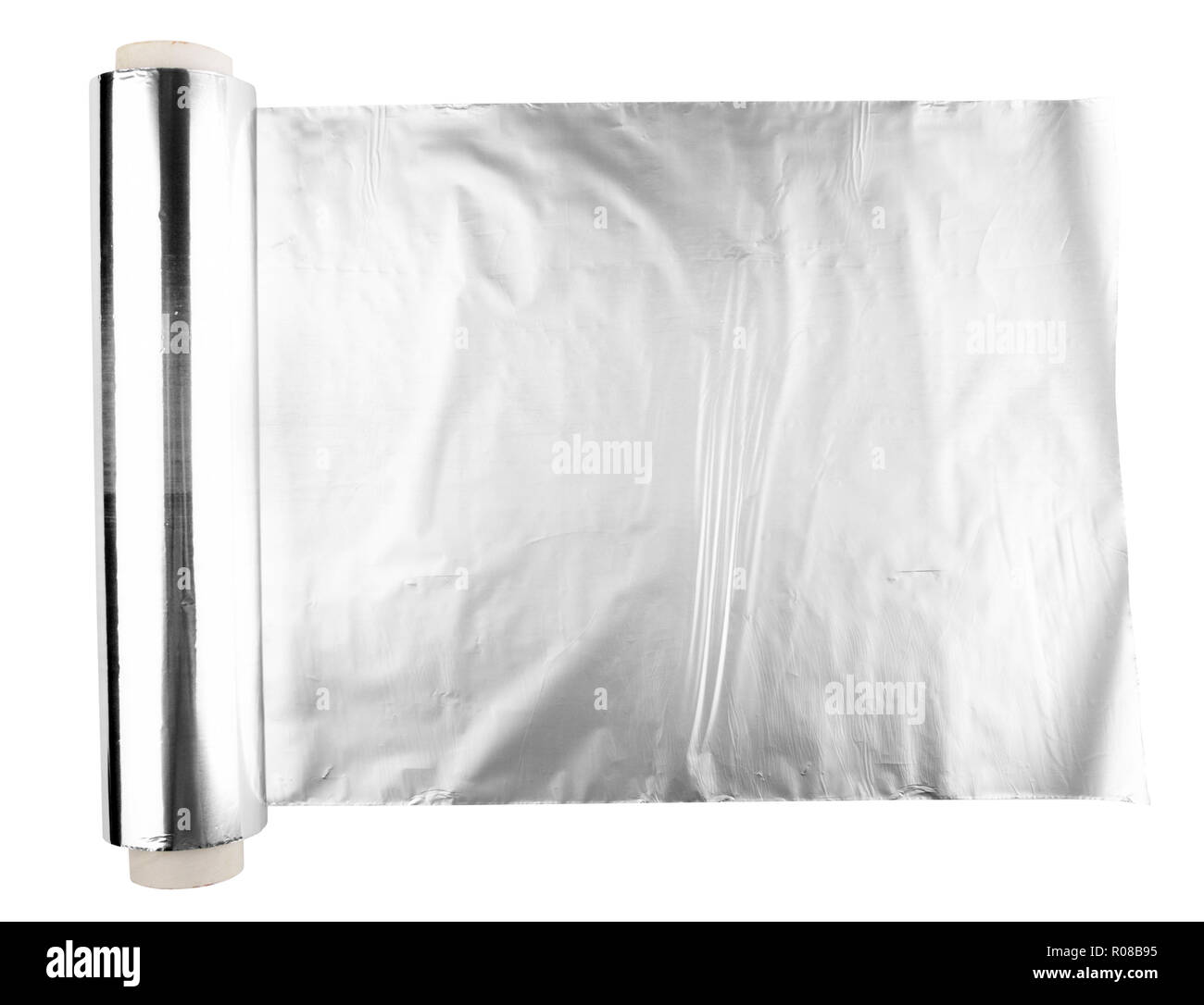 close up of an aluminum foil on white background Stock Photo
