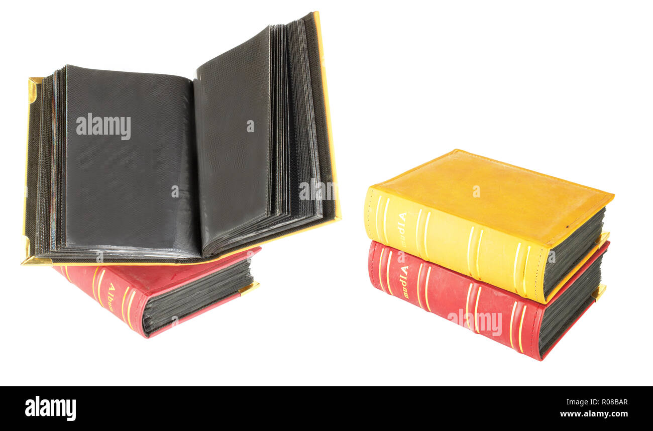photo albums isolated on a white background Stock Photo Alamy