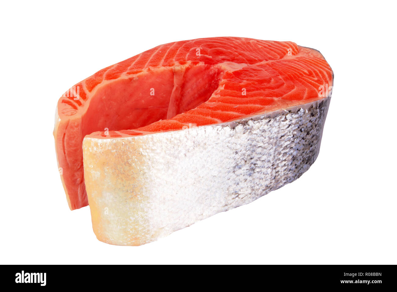 Salmon isolated on white background Stock Photo - Alamy