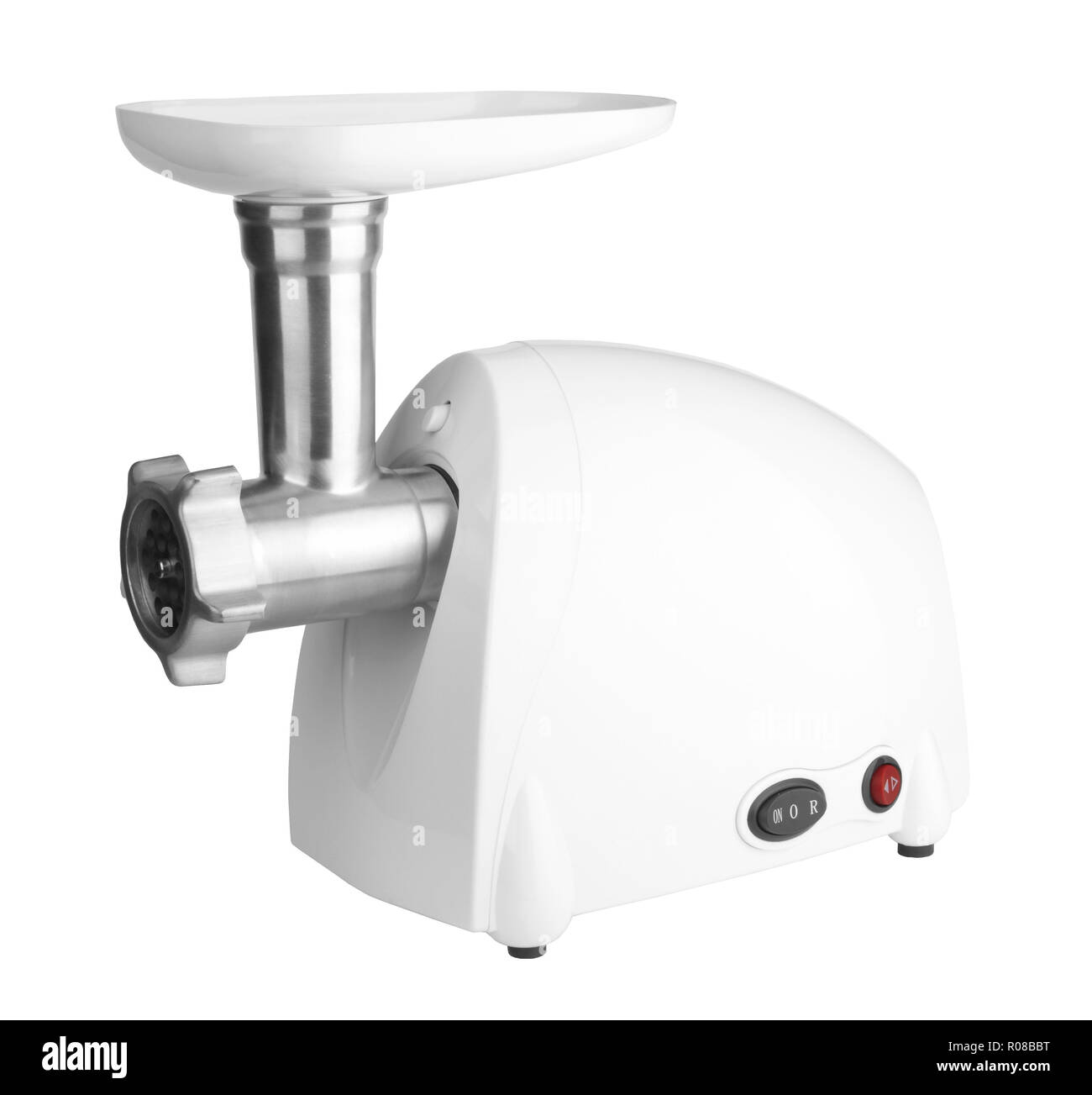 electric meat grinder isolated on a white Stock Photo Alamy