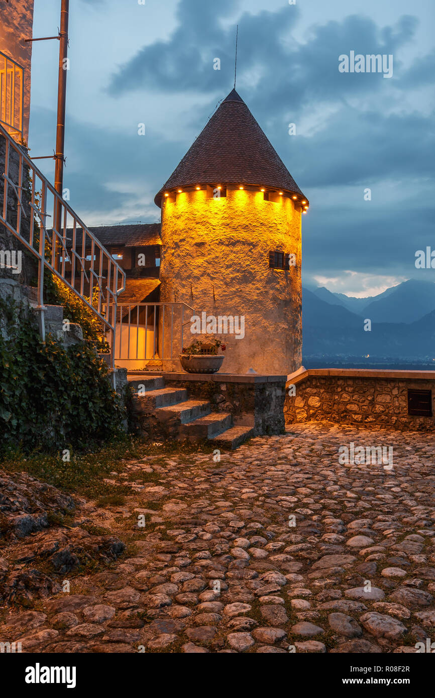 Bled Castle (Blejski grad) in Bled. Slovenia Stock Photo - Alamy