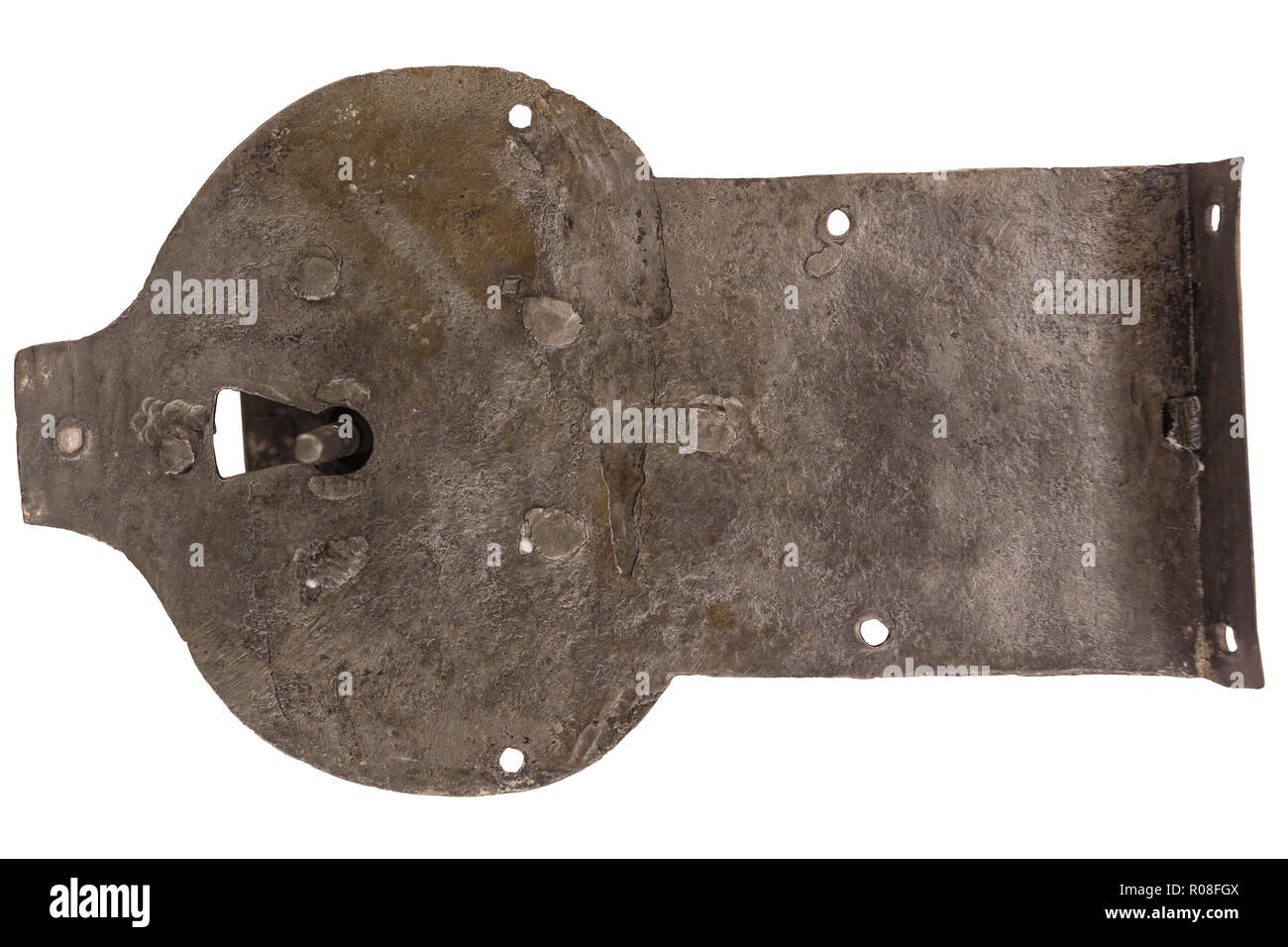 Old door locks on white background Stock Photo - Alamy
