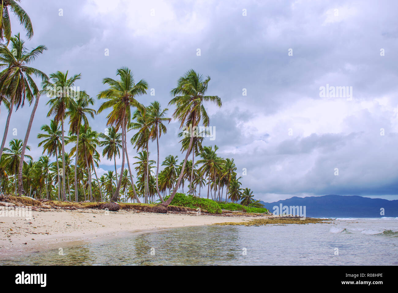 Cloudy weather on the tropical coast. Samana, Dominican Republic Stock Photo