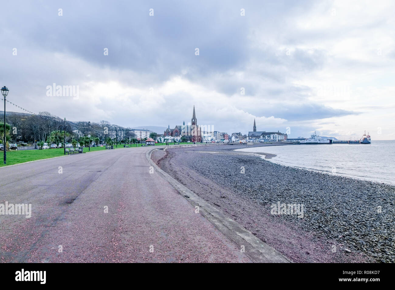 Largs on the West Coast of Scotland on a cold Octobers day in winter. Stock Photo