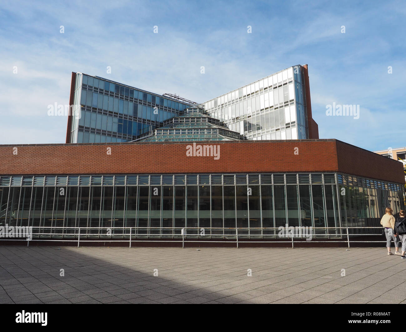 CAMBRIDGE, UK - CIRCA OCTOBER 2018: Seeley Historical Library at University of Cambridge designed by sir James Stirling Stock Photo