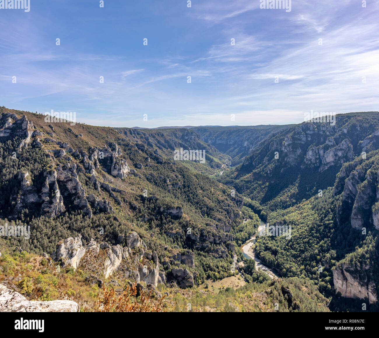 The spectacular views from the Point Sublime high above the gorge Stock Photo