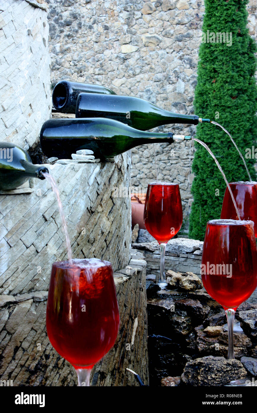 A wine fountain at the Milestii Mici winery in Moldova Stock Photo - Alamy