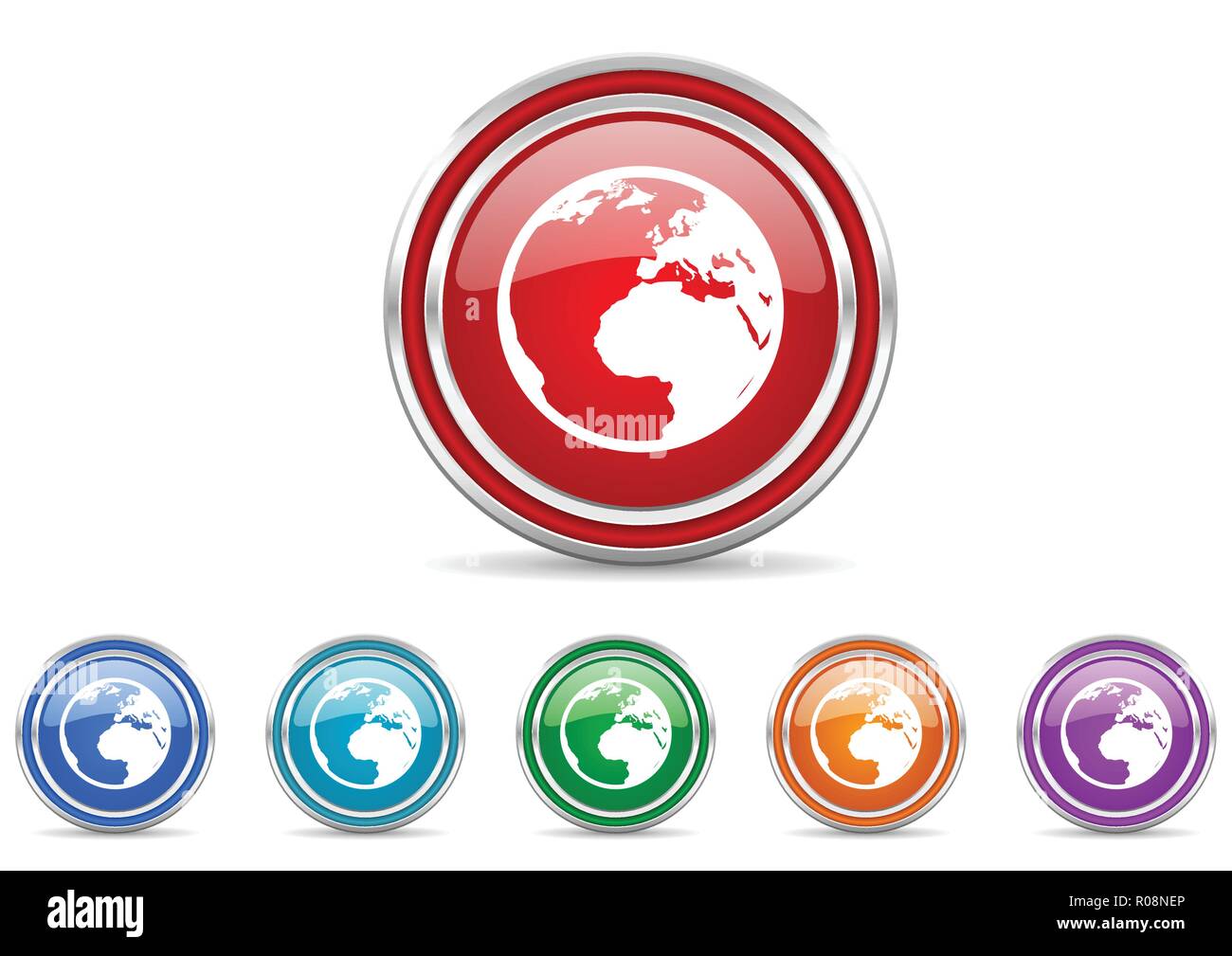 earth vector icons Stock Vector Image & Art - Alamy
