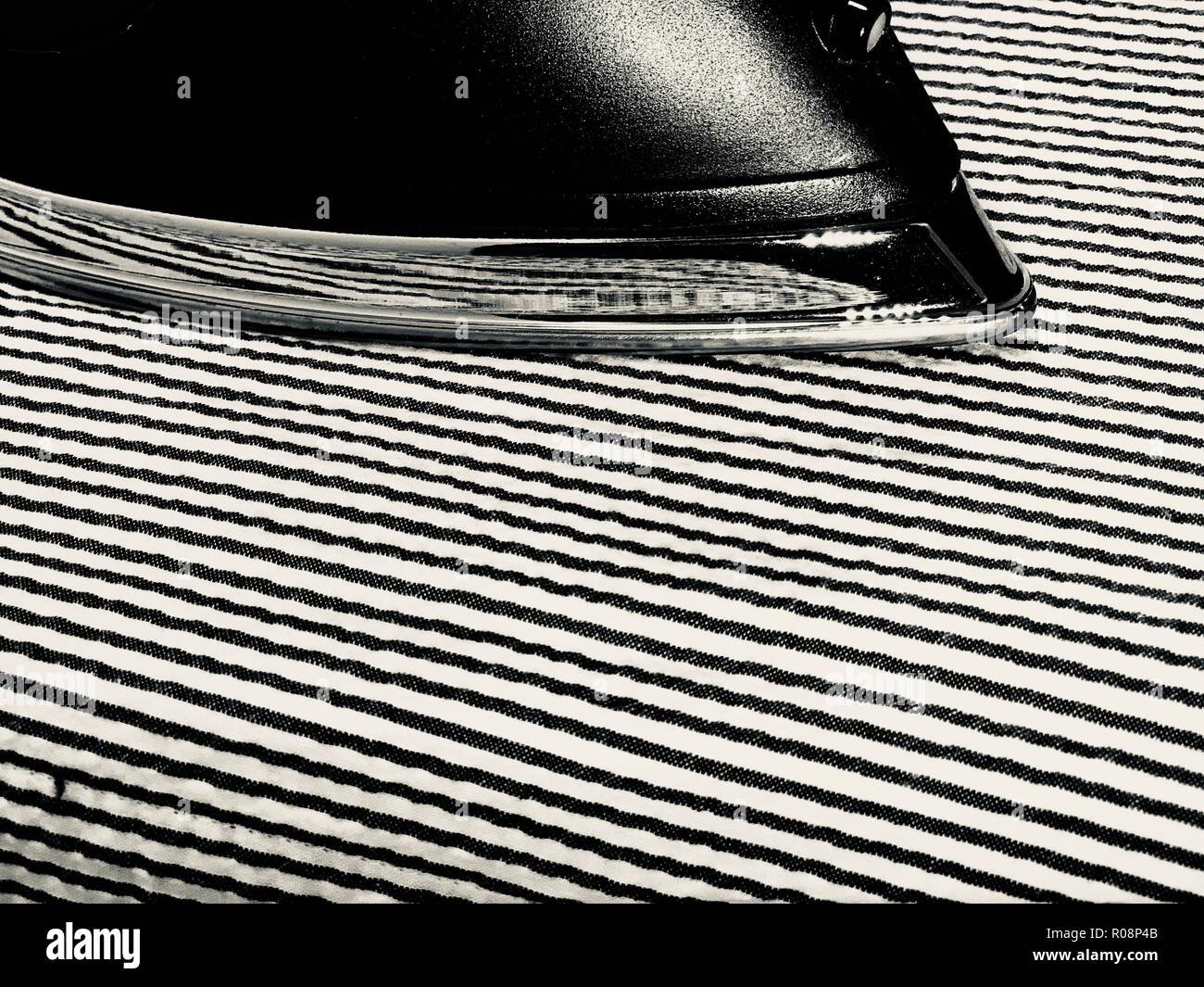 Black and White Ironing Stock Photo