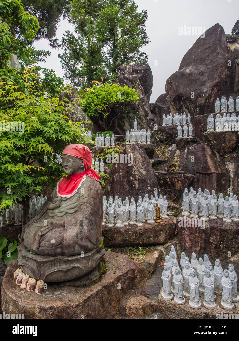 Jizo Bosatsu statue and Kannon figures, Konsenji temple 3, Shikoku 88