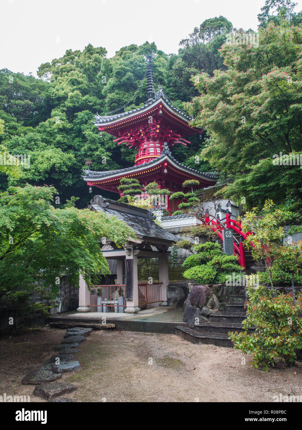 Konsenji temple 3, Shikoku 88 temple pilgrimage, Tokushima, Japan Stock Photo