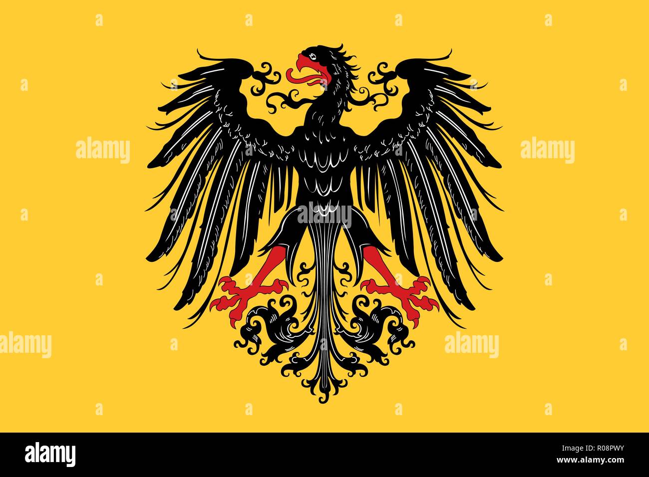 Historical flag of Holy Roman Empire Stock Vector