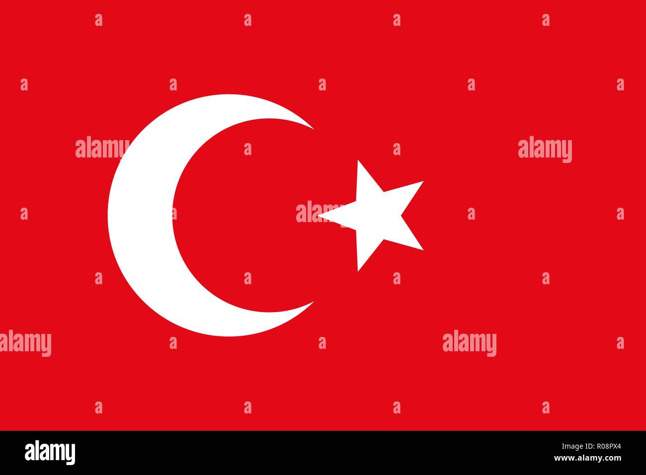 Historical flag of Ottoman Empire Stock Vector
