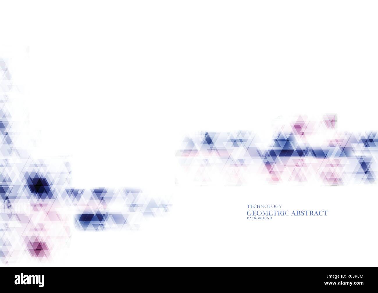 Geometric technological reflected colorful triangle abstract background vector design Stock Vector