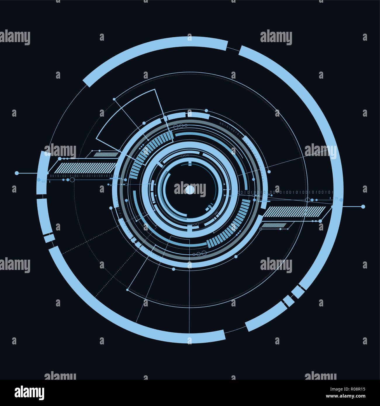Technological communication concept interface background vector design Stock Vector