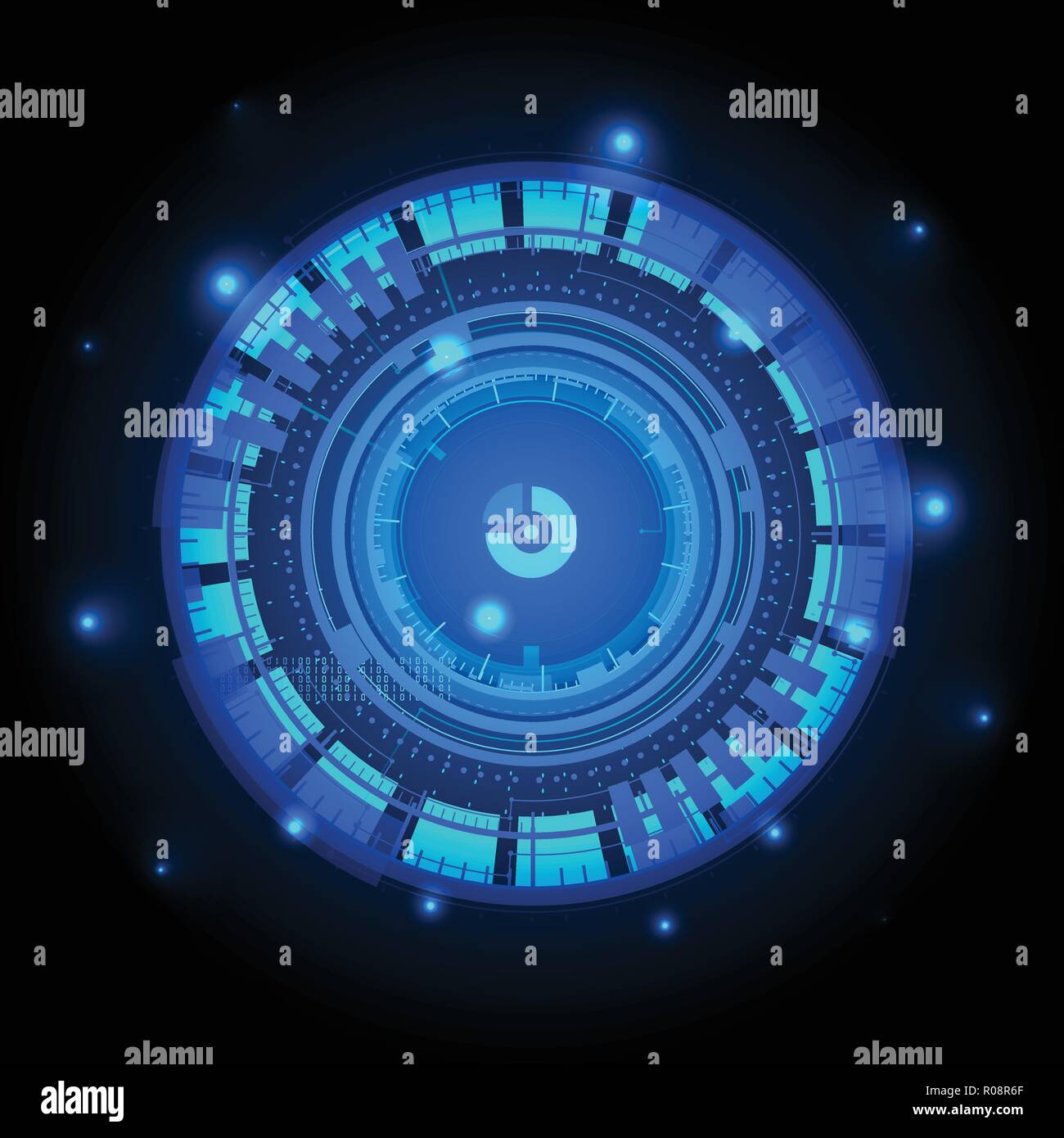 Technological communication glowing modern interface background vector design Stock Vector