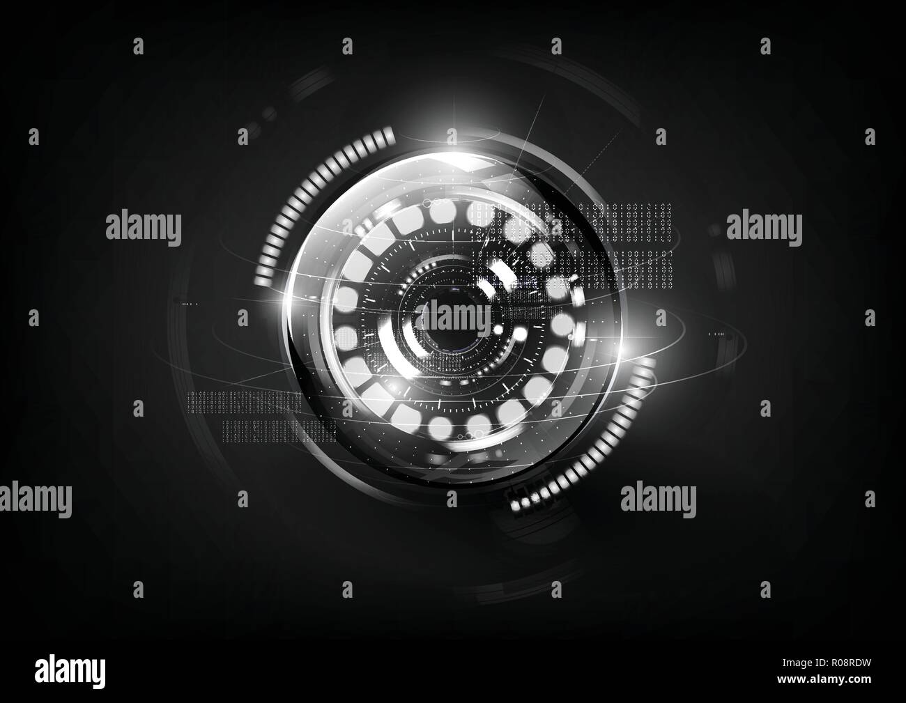 Technological global communication interface modern sphere abstract ...