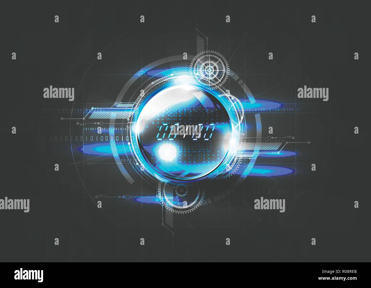 Technological global communication time modern abstract background vector design Stock Vector