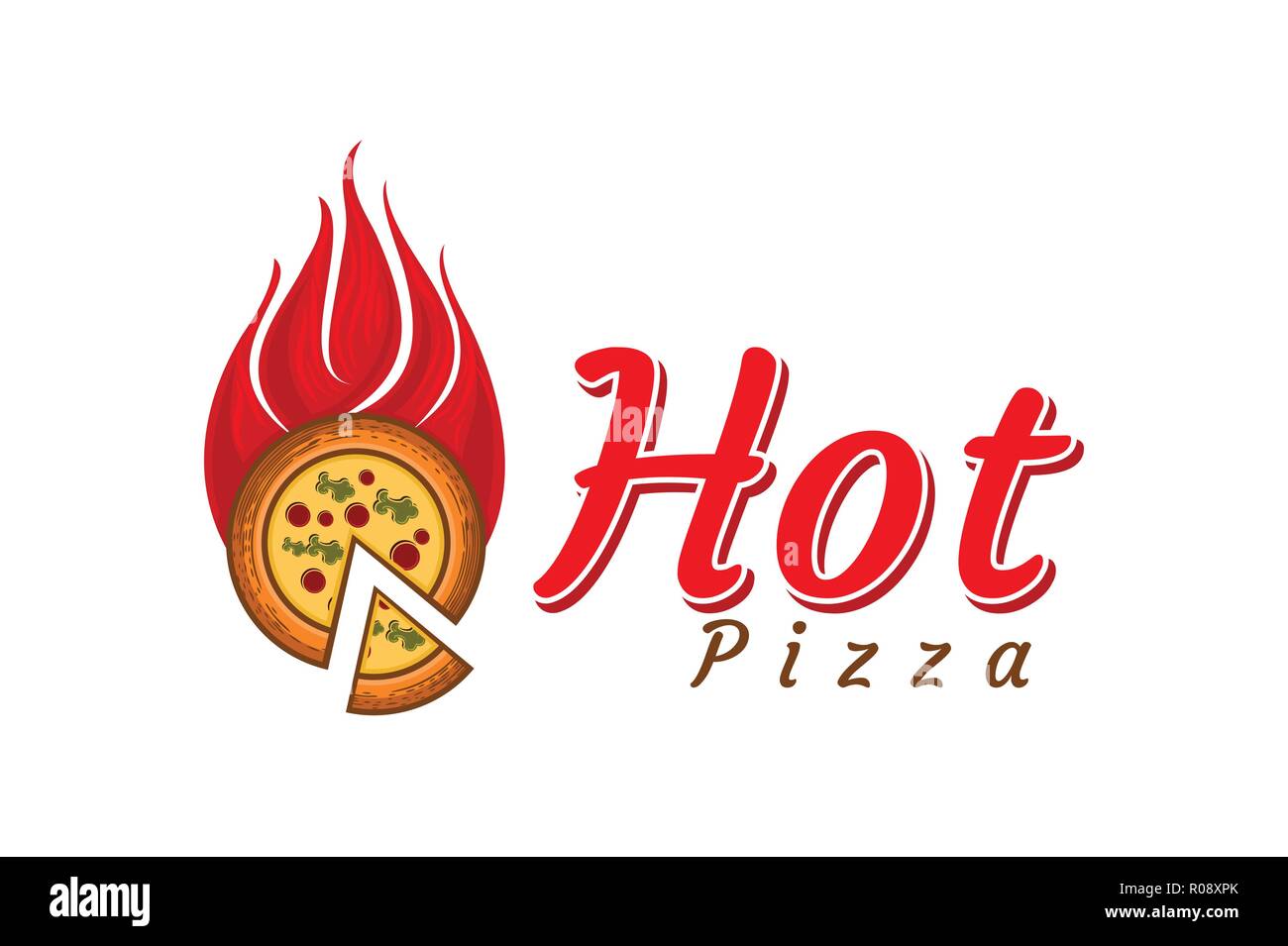 Hot pizza Logo design Stock Vector Image & Art Alamy