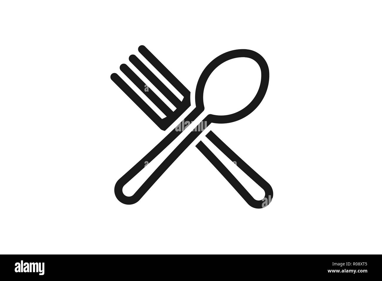 crossed spoon and fork, Restaurant and food logo design Stock Vector Image  & Art - Alamy