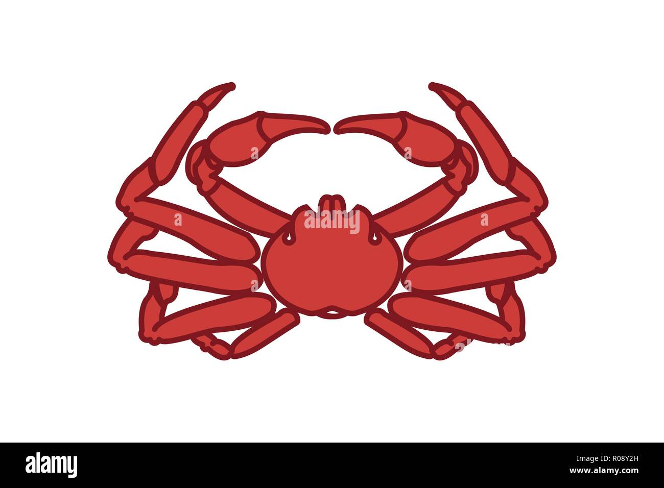 seafood crab logo design Stock Vector
