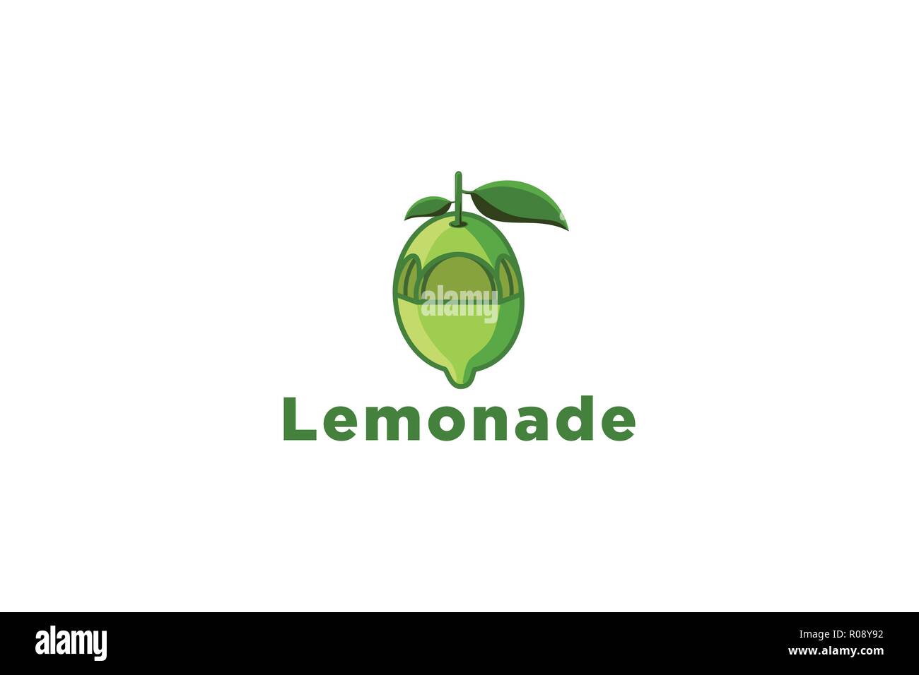 green lemonade, juice logo Designs Inspiration Isolated on White
