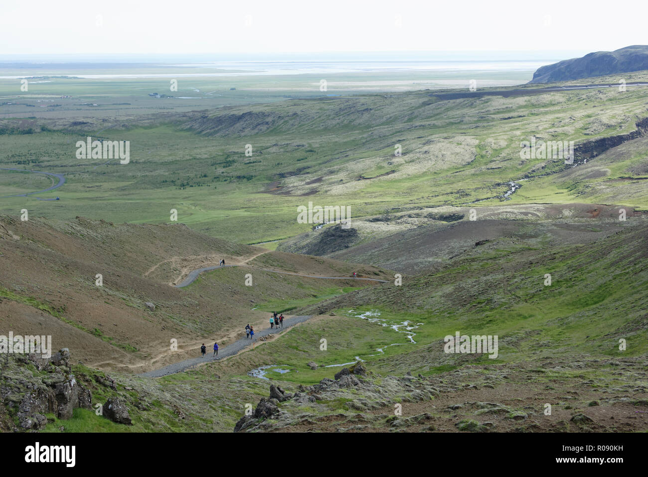 Near Hveragerði, Iceland. The geothermal hot river at Reykjadalur is a popular place to bathe Stock Photo