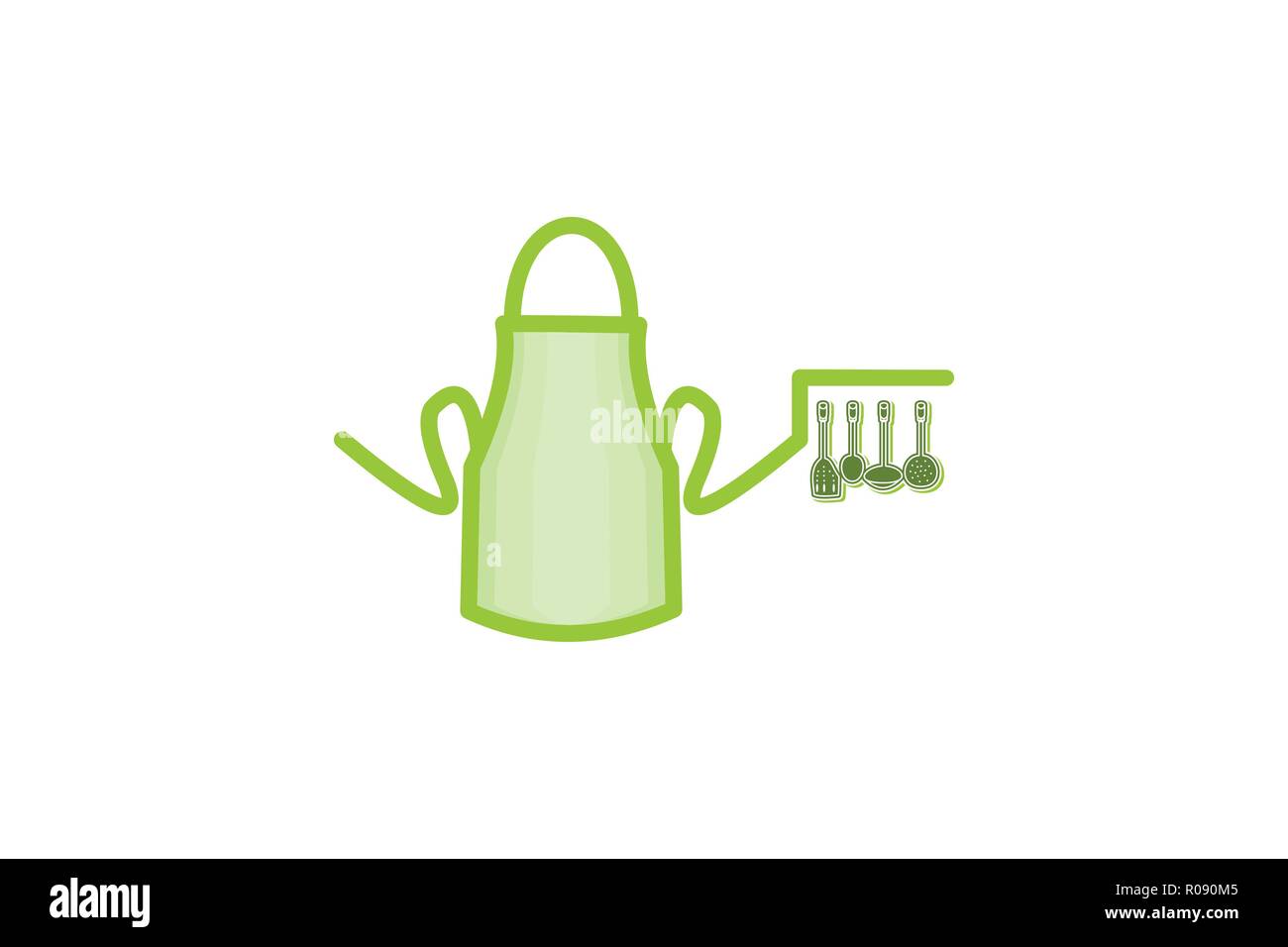 Apron and Kitchen tool Logo design inspiration Isolated On white