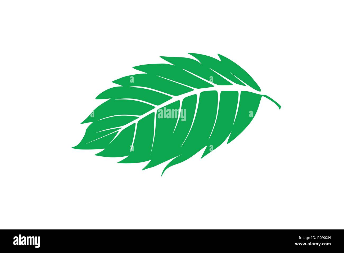Mint leaf logo Designs Inspiration Isolated on White Background Stock Vector