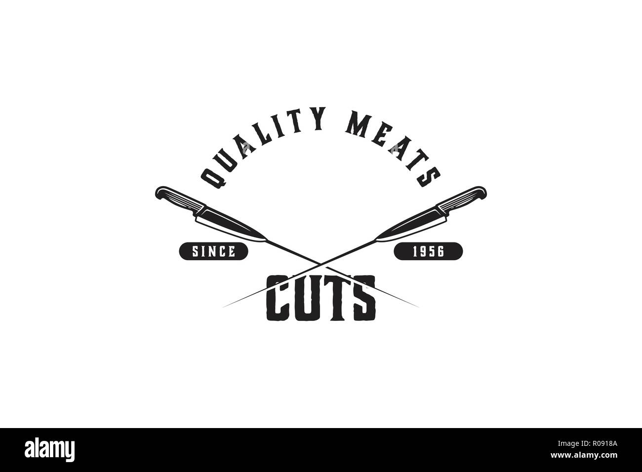 cut, meat butcher logo Designs Inspiration Isolated on White Background