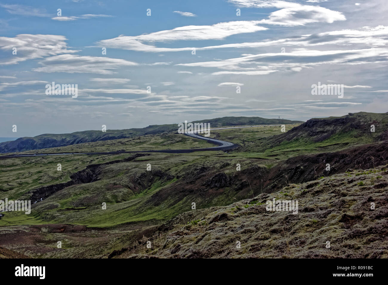 Near Hveragerði, Iceland. The geothermal hot river at Reykjadalur is a popular place to bathe Stock Photo