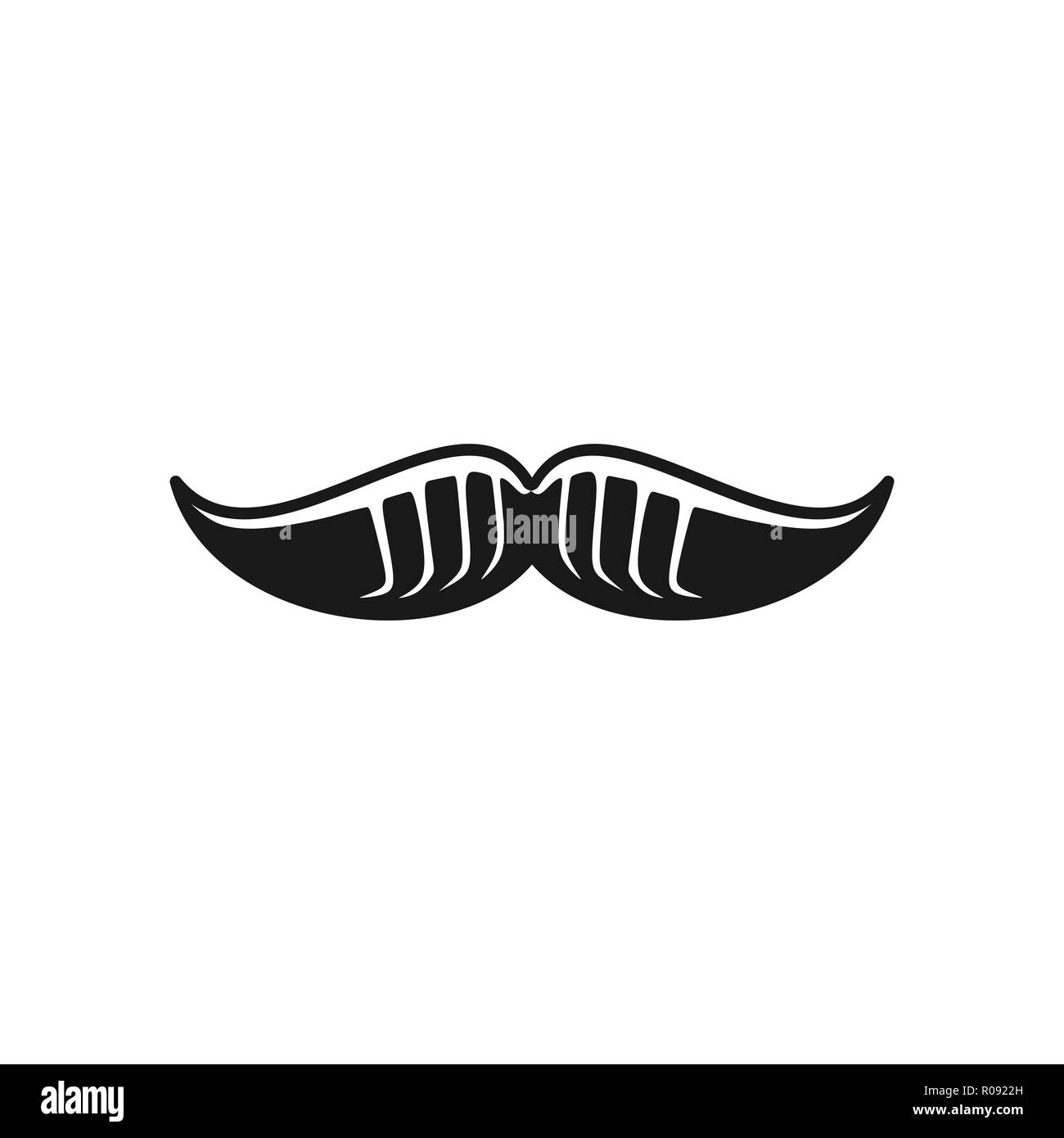 mustache logo design inspiration Stock Vector