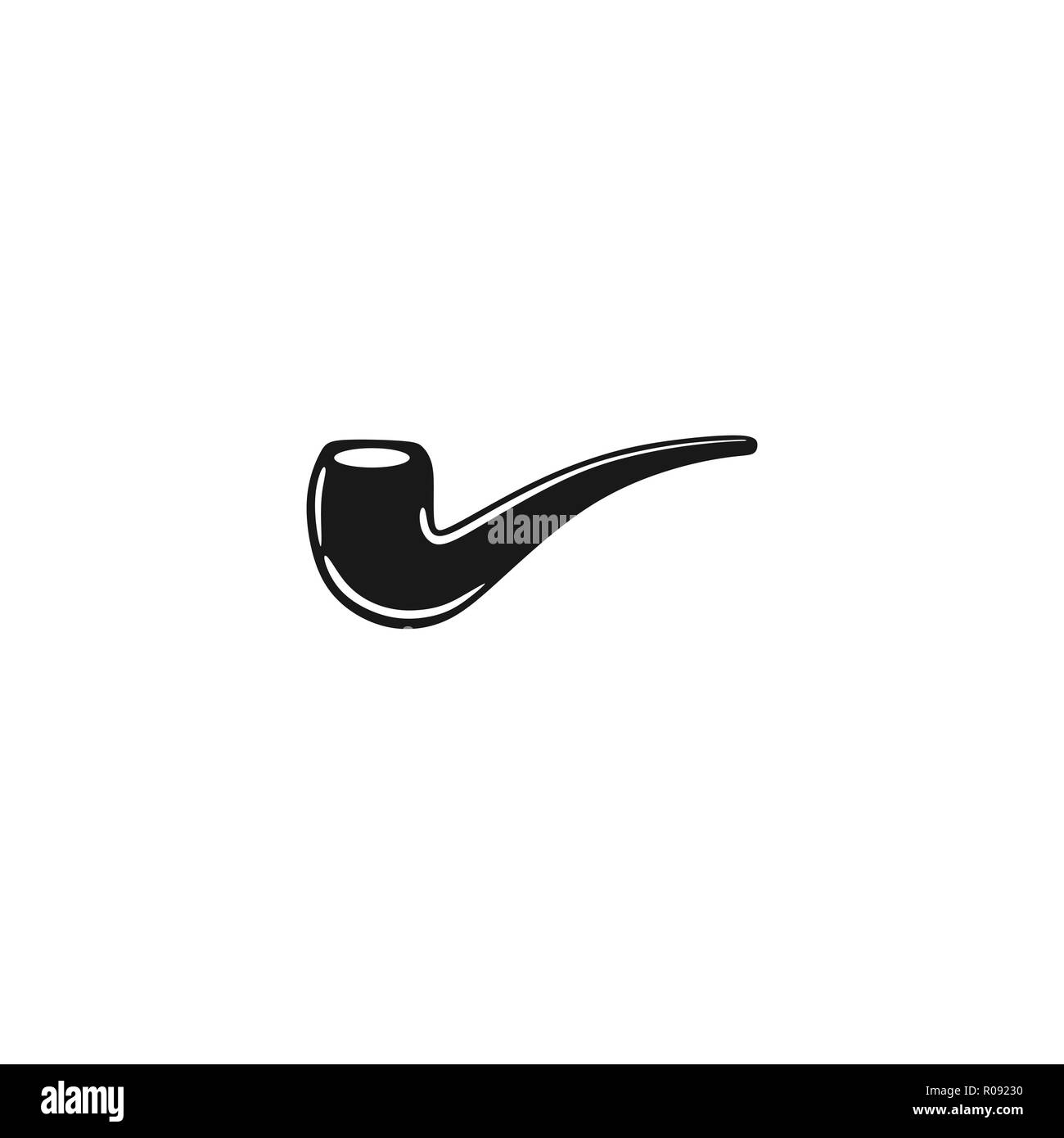 pipe cigarette logo design inspiration Stock Vector