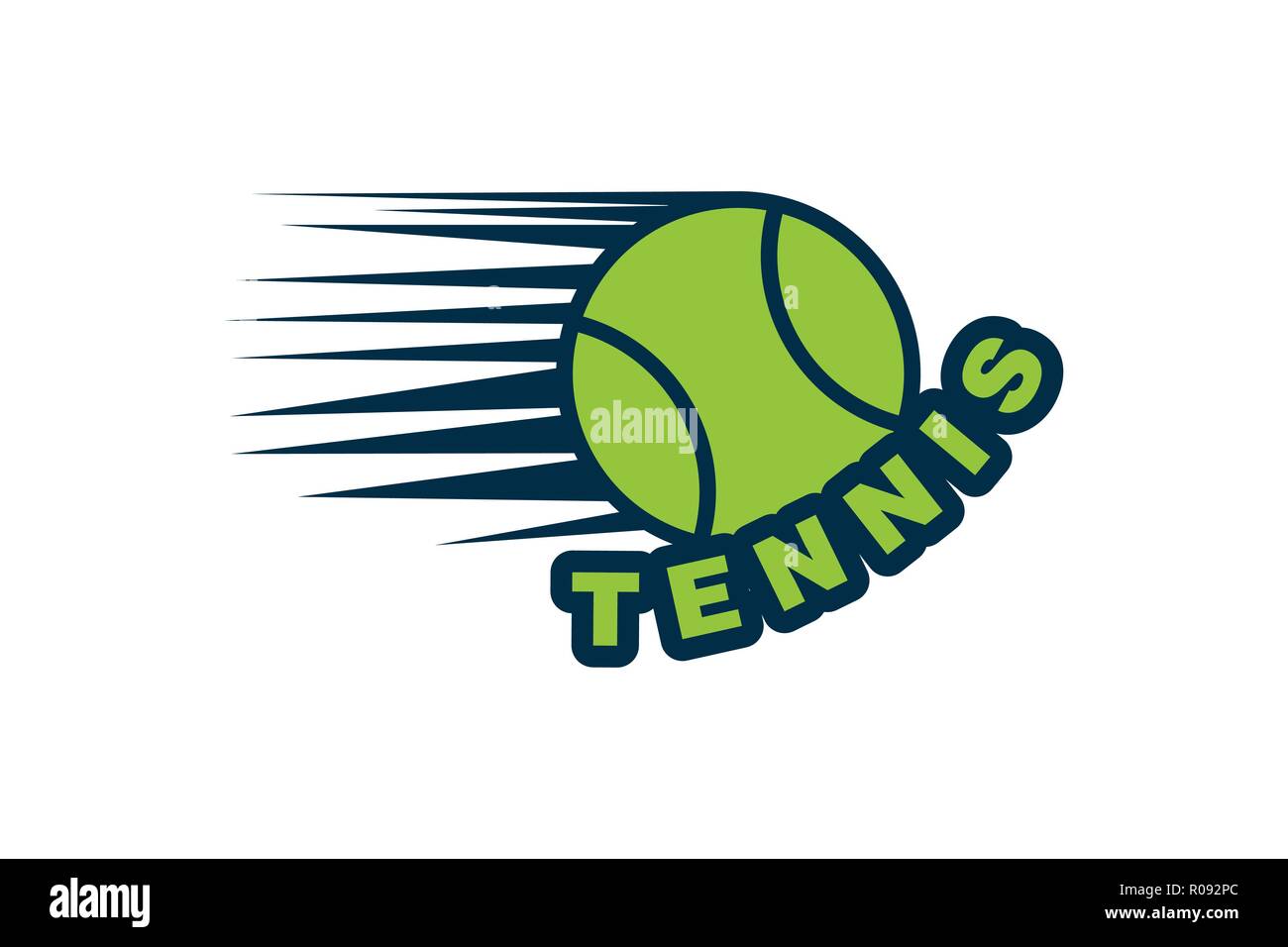 Tennis ball Logo Designs Inspiration Isolated on White Background Stock
