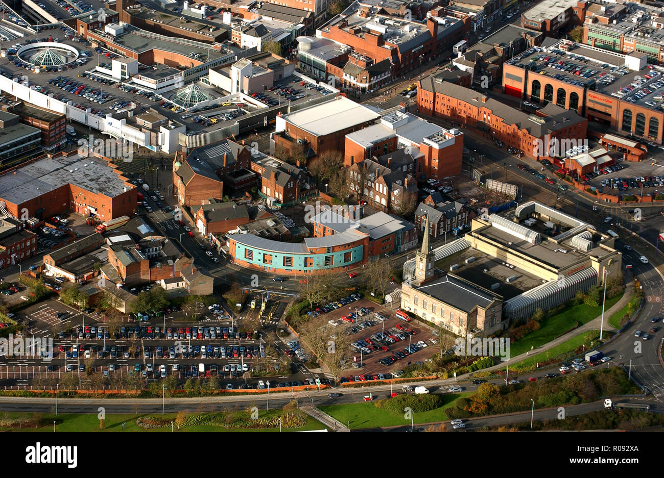 Aerial view of Wolverhampton City Centre Stock Photo Alamy