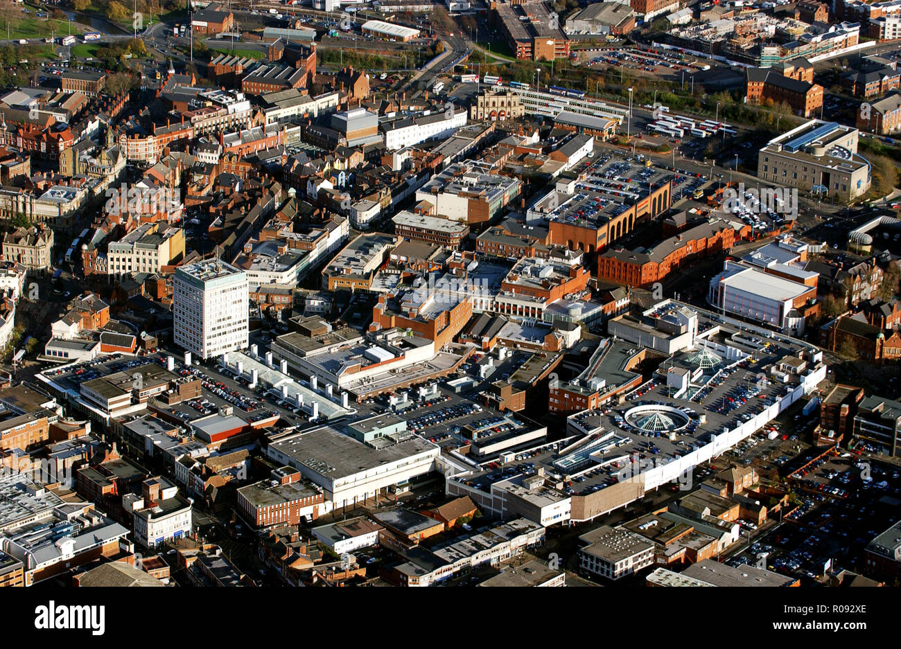 Aerial view of Wolverhampton City Centre Stock Photo - Alamy