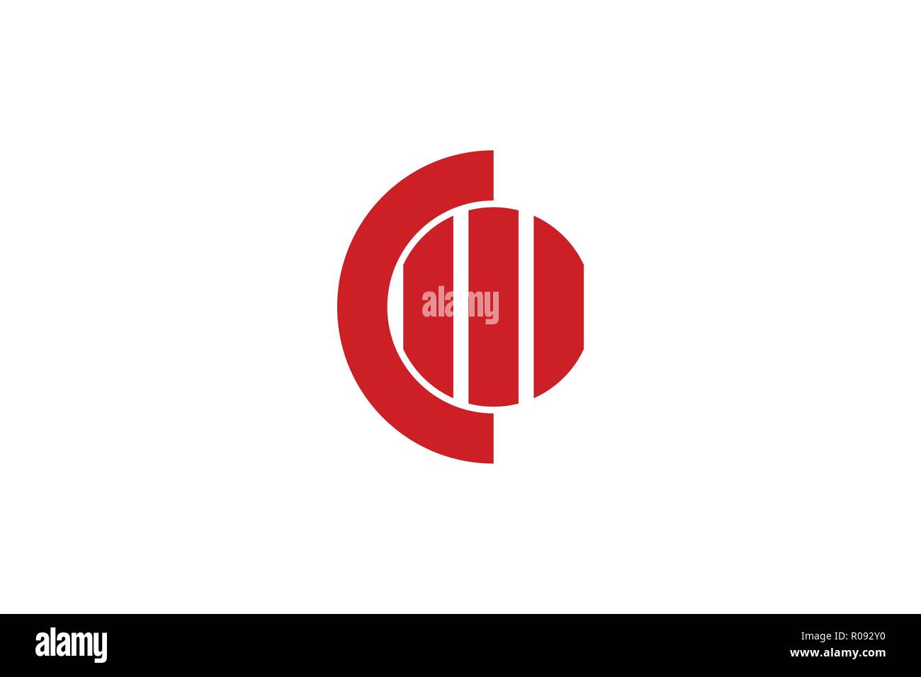 initial C O logo Designs Inspiration Isolated on White Background Stock Vector
